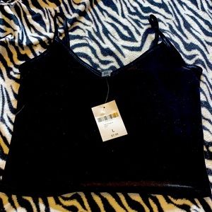 Velvet knit top cami